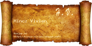 Hincz Vivien névjegykártya